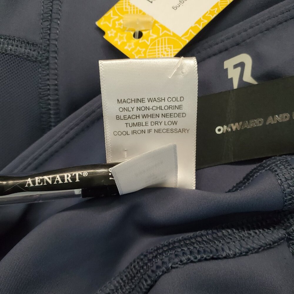NWT Runway Active Leggings XL Quick Dry Women's Mesh Navy Running Yoga - Picture 9 of 12